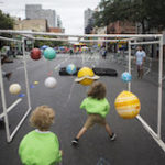 Children run through the obstacle course during Concrete Safari's 5th Annual Obstacle race and Active living fair in Harlem on August 29, 2017.